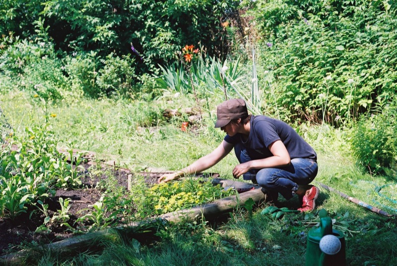 Gayla at the Community Garden