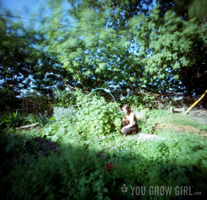 Me in the old community garden circa early 2000s