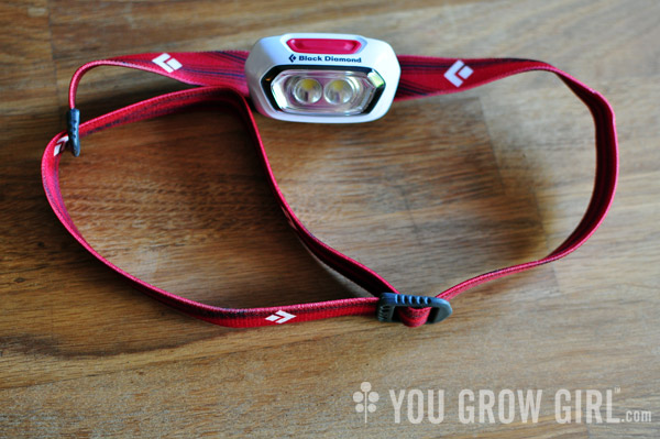 a headlamp for gardening after dark