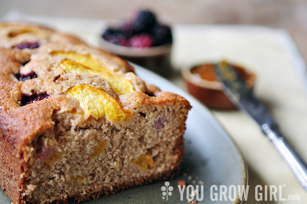 Peach and Blackberry Loaf