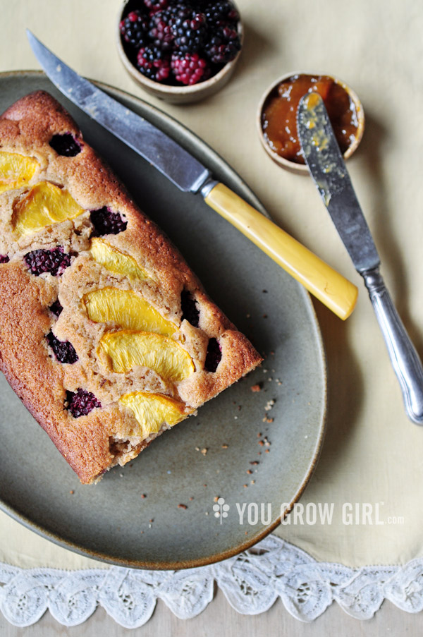 Peach and Blackberry Loaf